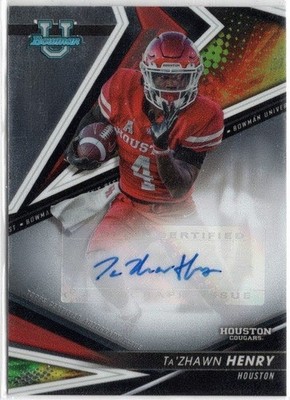 2022-23 Bowman's Best University Ta'Zhawn Henry Rookie Autograph Card RC #BA-TZH