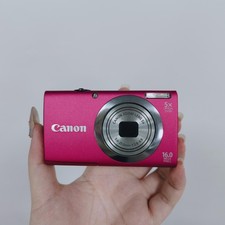 Canon PowerShot A2300 HD 16MP Digital Camera Pink/Red 5x Zoom Tested English