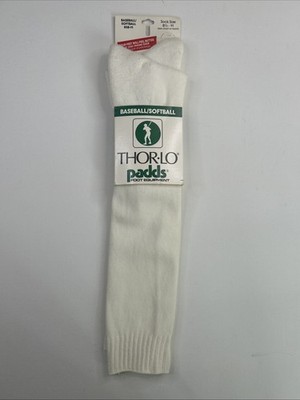 VTG Socks 8.5-11 Thorlo Padds Baseball Soft BSB-11 White Turbo Acrylic NOS