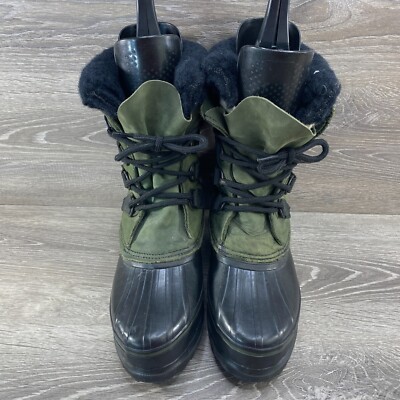 Sorel Alpine Green Kaufman Canada Insulated Winter Leather Rubber  display picture 1