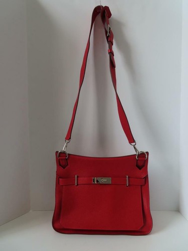Hermes Rojo Clemence Cuero Bolso de hombro/Bandolera jypsiere 34cm $9,750 |  eBay