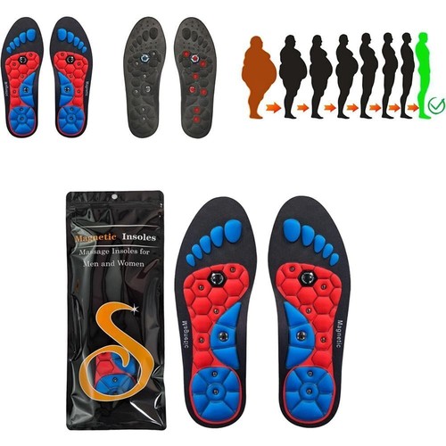 Magnetic Acupressure treating Plantar Fasciitis Massage Insoles Magnetic Insoles - Picture 3 of 21