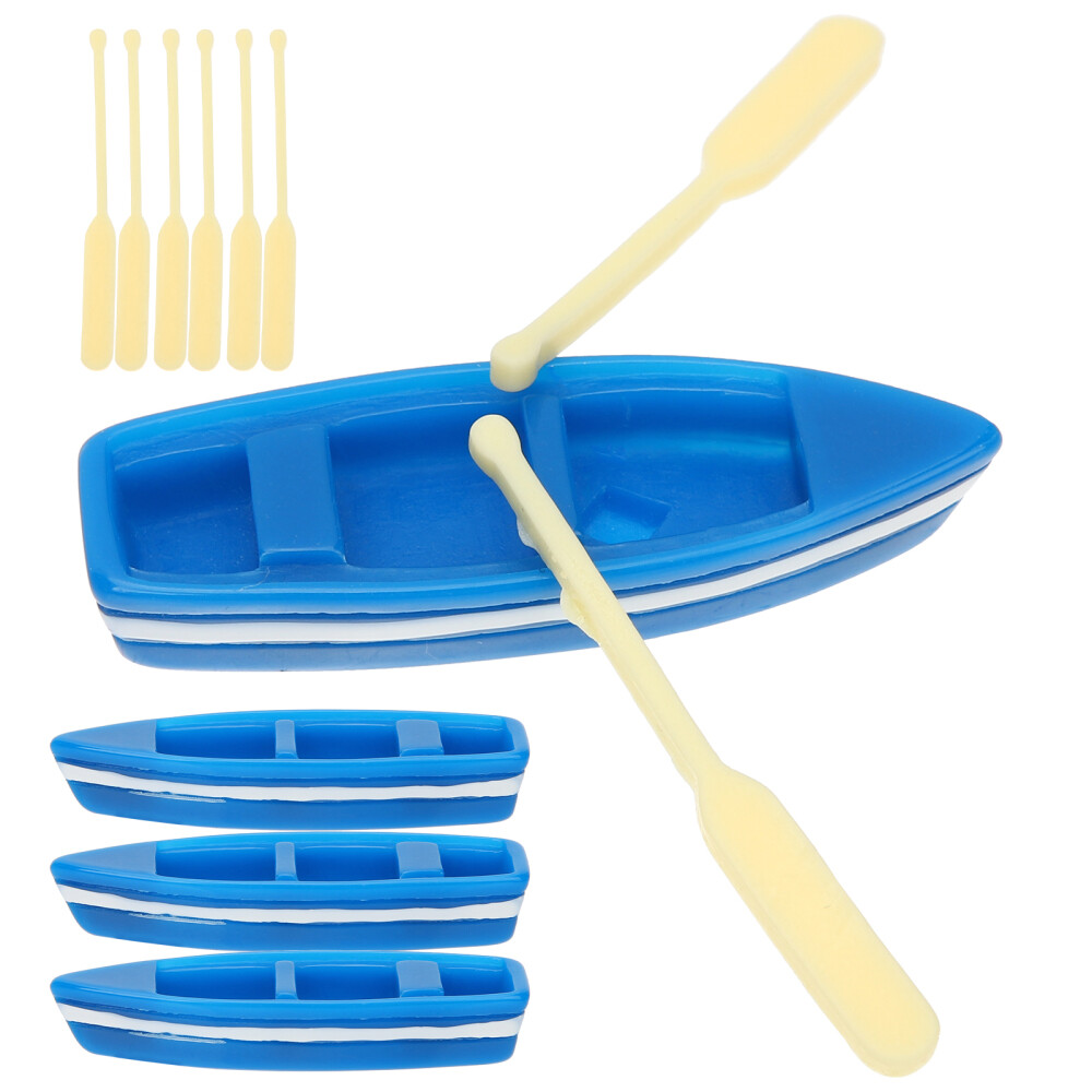 4erSet MiniaturBoote aus Holz für GartenDeko eBay