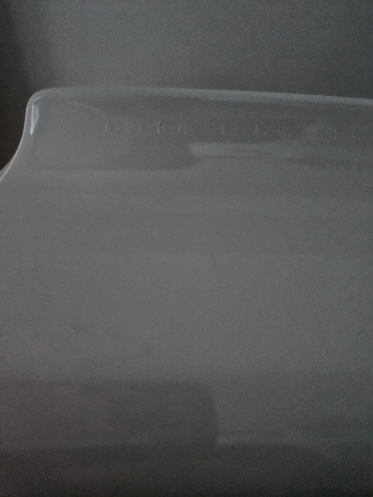 CORNINGWARE A-21-BN All White Open Roaster/Baker/Casserole Dish- White Coupe-EUC