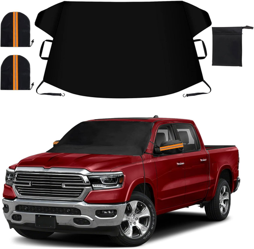 Windshield Cover for Ice and Snow, Thicken Extra Large Size Car Windshield Snow