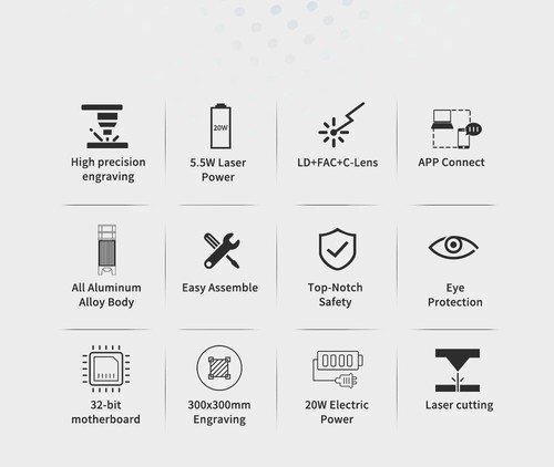 Grabadora Láser con Control Wifi Offline 80W Máquina de Corte Grabado Láser Nuevo - Imagen 8 de 32