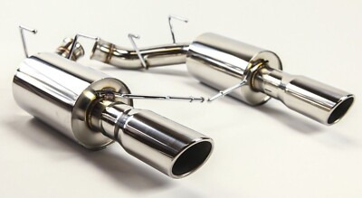 Ford Mustang V8 5.0L Axle Back Muffler Exhaust w/ Rolled Tips GT Stainless 11-14
