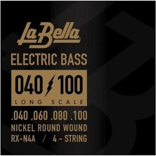 La Bella RX-N4A Long Scale Nickel Round Wound Bass Strings - .040-.100 4-string