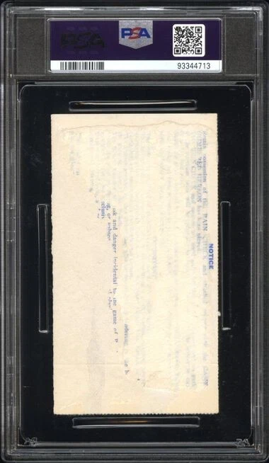 Jackie Robinson Last Appearance Ticket Stub World Series Game 2 PSA 10/15/1972 - Image 2 of 2