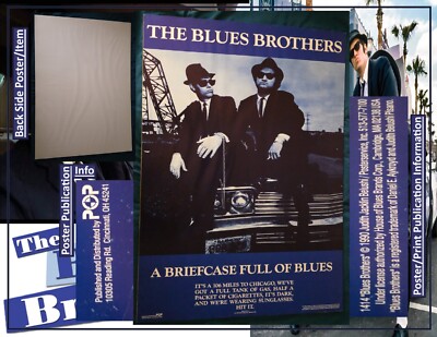 VTG POP posters 1990 Blues Brothers Briefcase Full Of Blues 35'' x 23'' Poster