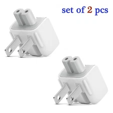 2 x Genuine OEM Apple A1555 Duckhead US Prong Plug MagSafe Adapter 45W 60W 85W