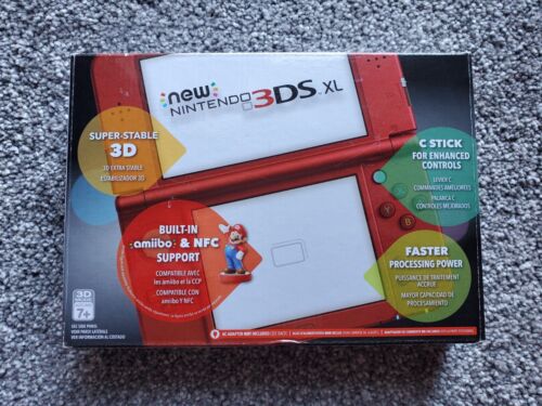 Nowa konsola Nintendo 3DS XL Ręczny system gier, czerwony, pudełko - Zdjęcie 1 z 10