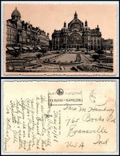 BELGIUM Postcard - Antwerp, Place Reine Astrid et Gate Centrale N27