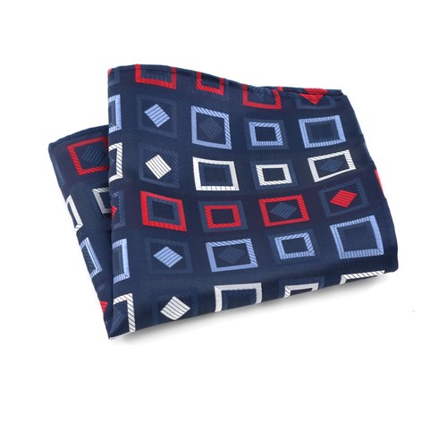 New Men's Handkerchief Pocket Square Striped Plaid Check Chest Tower - Picture 3 of 22