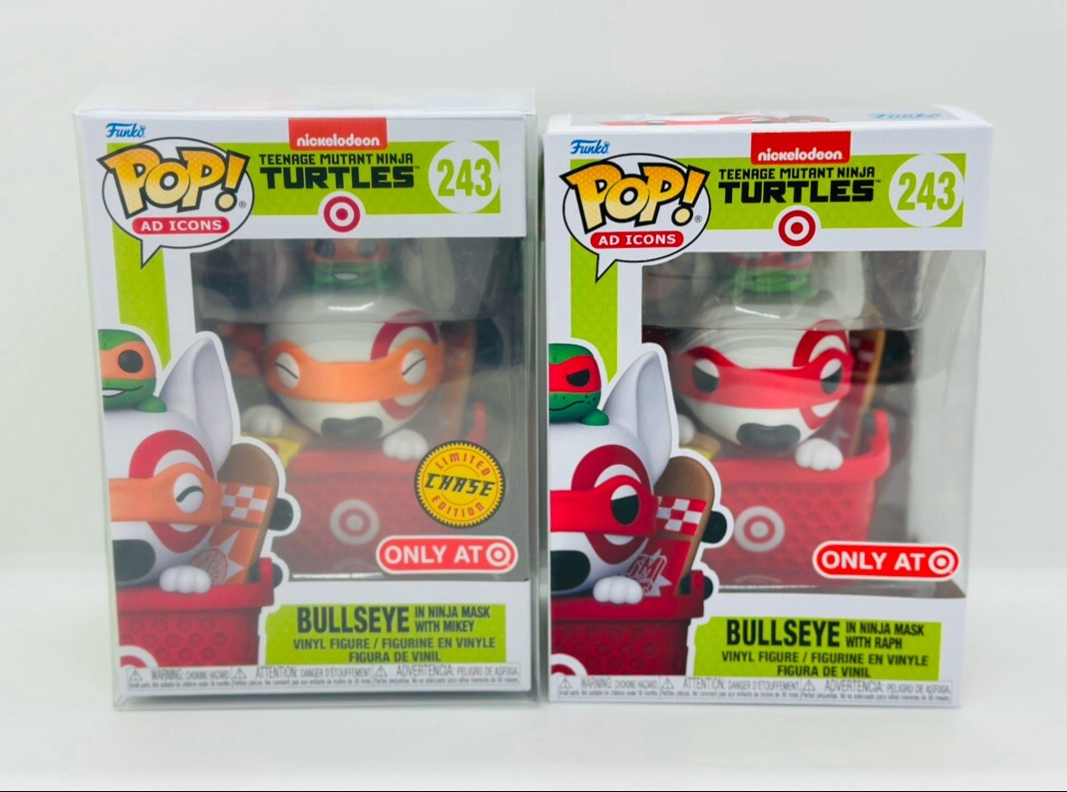 Funko Pop Bullseye TMNT Mikey Chase & Raph Target Exclusive Funko Pop Bullseye TMNT Mikey Chase & Raph Target Exclusive