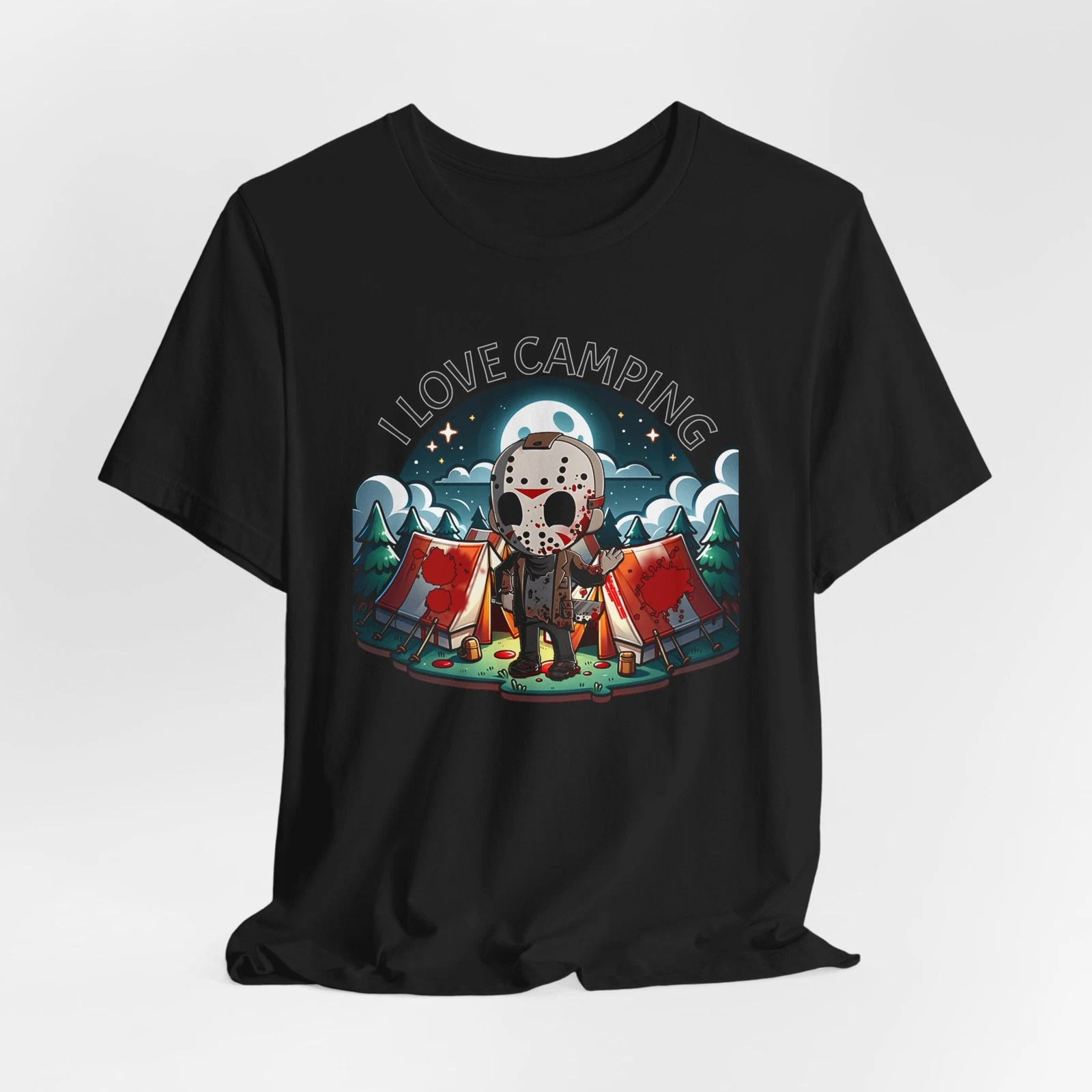 Funny Horror I Love Camping Tee, Outdoor Lover Shirt, Humorous Camping Gift
Opens in a new window or