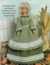 AUTUMN BELLE DRESS FASHION DOLL CROCHET PATTERN INSTRUCTIONS