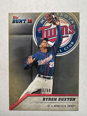 2016 Topps Bunt Topaz #167 Byron Buxton #'d 39/50 Twins | eBay