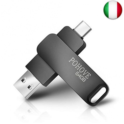 Chiavetta USB 64 GB, USB 3.0 Pennetta USB 64 GB Type C OTG Penna USB 64 giga