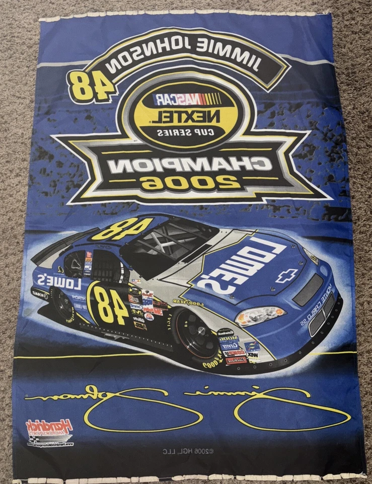 Jimmie Johnson Nascar 2006 Champion Banner 27x41 Foto 2 de 2