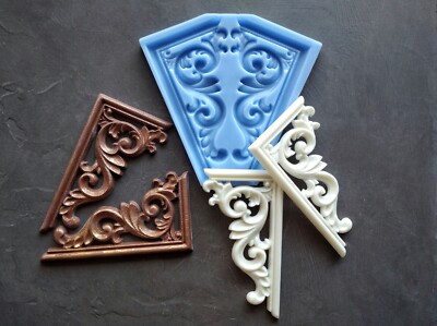 Ornate corners silicone mold, mold for clay, mold for resin, furniture appliques