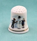 Collectible Sewing Thimble - Porcelain - "Val d'Isère" - [47]