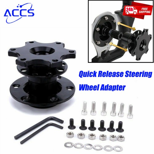 Universal Car Steering Wheel Quick Release Hub Racing Adapter Snap Off Boss Kit - Picture 10 of 10