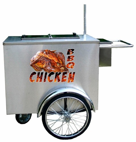 BBQ BARBECUE CHICKEN VINYL DECAL (CHOOSE SIZE) CONCESSION STAND BOARDWALK SHOPS - Picture 2 of 6