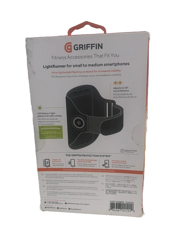 Griffin Light Runner Arm Band for Smartphones up to 5.5" - Black - Image 3 of 3