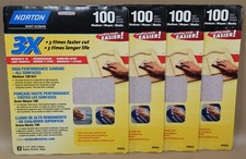 Norton 100 grit sandpaper. 02620. 12 sheets