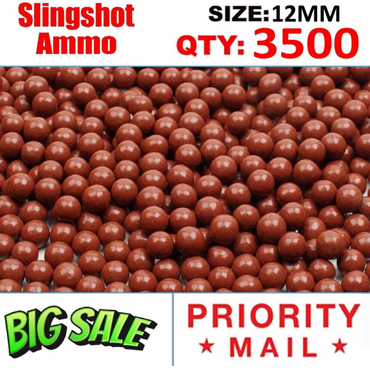 3500 Qty Count Biodegradable Slingshot Ammo 12mm Precision 3500 Qty Count Biodegradable Slingshot Ammo 12mm Precision