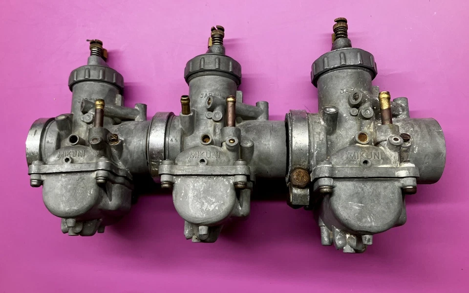 Juego completo de carburador original Kawasaki H1 500 KH500 KA6 Foto 4 de 4