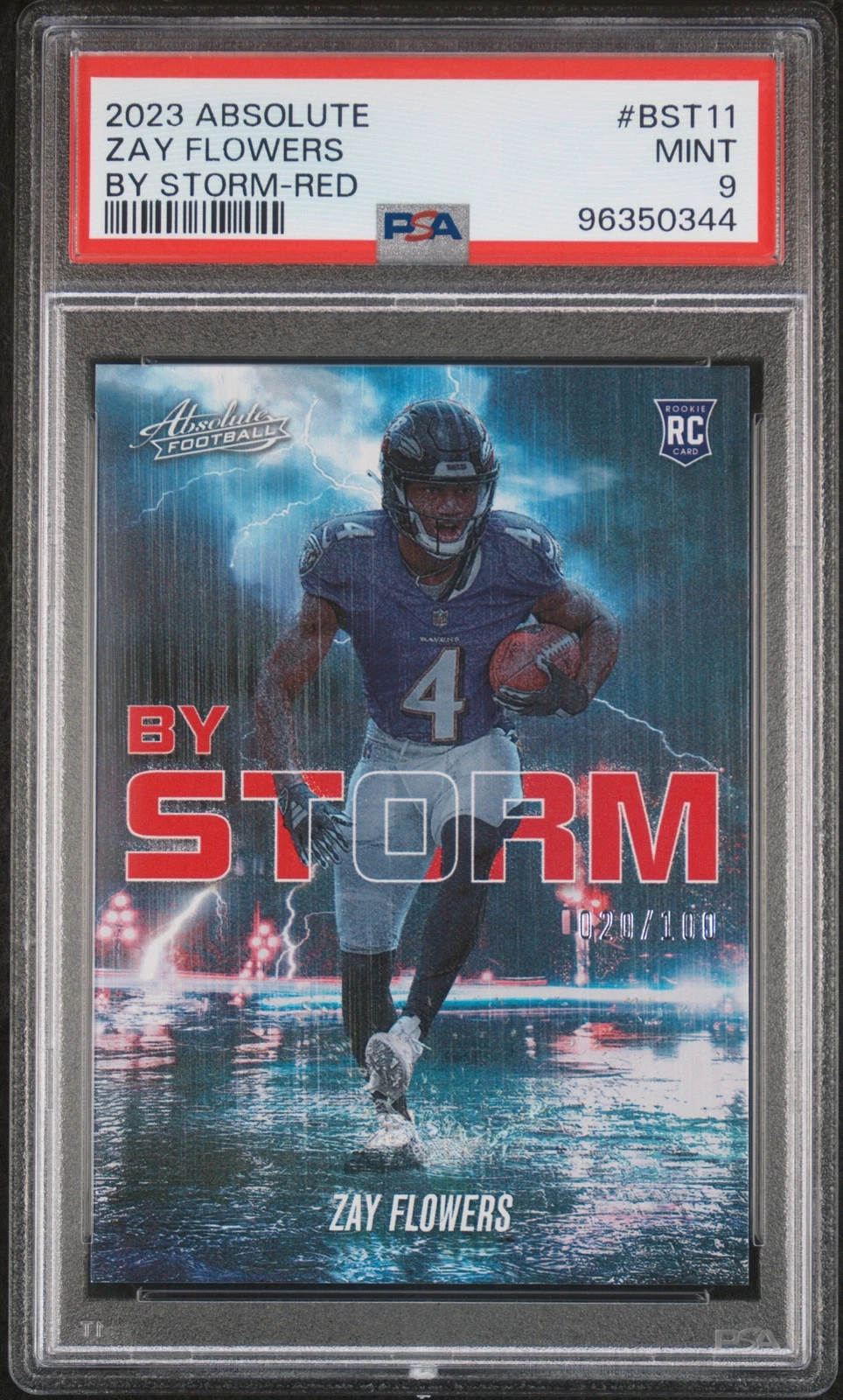 Zay Flowers Panini Absolute By Storm #BST11 Red