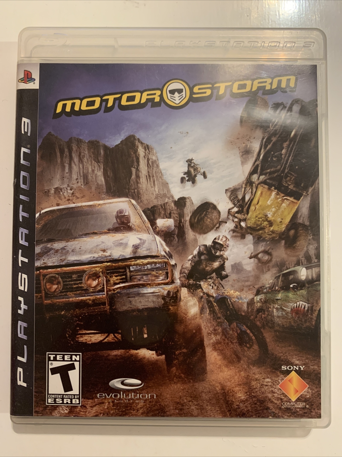 MotorStorm (PS3, 2007) limpio, completo en caja, en muy buen estado+ a excelente