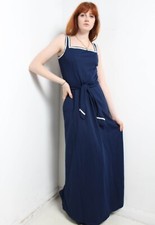 Vintage 1980’s Strappy Wrap Dress - Blue - Size 8 10 (C1)