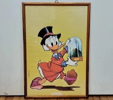 QUADRO WALT DISNEY-ZIO PAPERONE-CLUB TOPOLINO OGAM-ANNI 60-POSTER STAMPA-VINTAGE