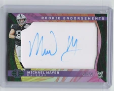2023 Panini Illusions Michael Mayer Rookie Endorsements Auto Green /50 Raiders