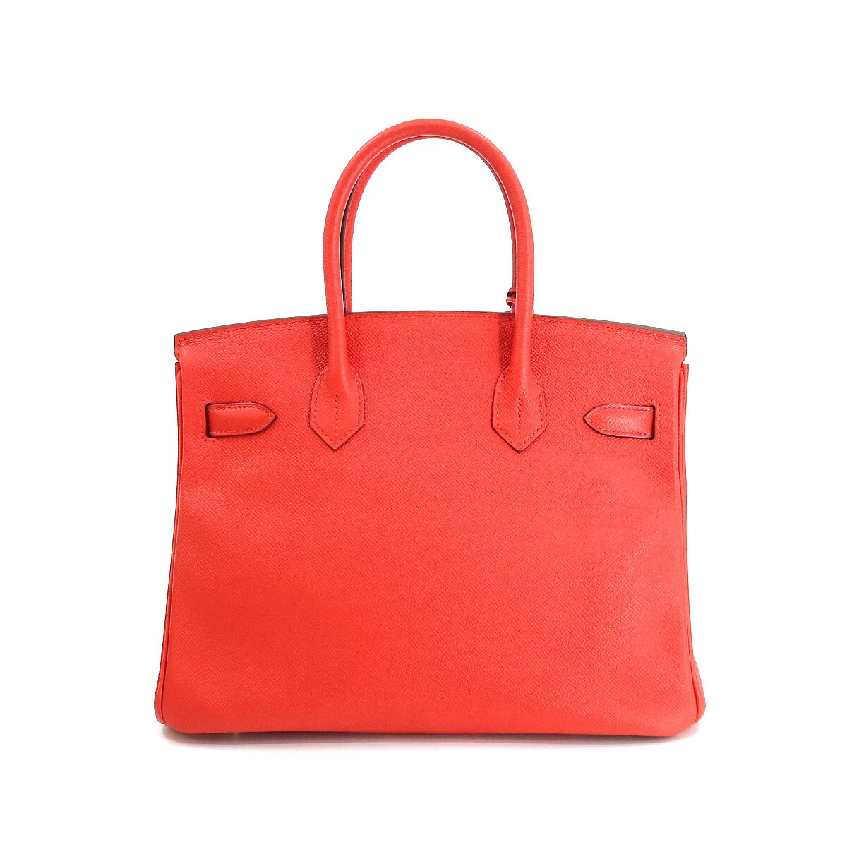 HERMES Birkin 30 Hand Bag Epsom Rouge Tomate Purse Red 90192273 eBay
