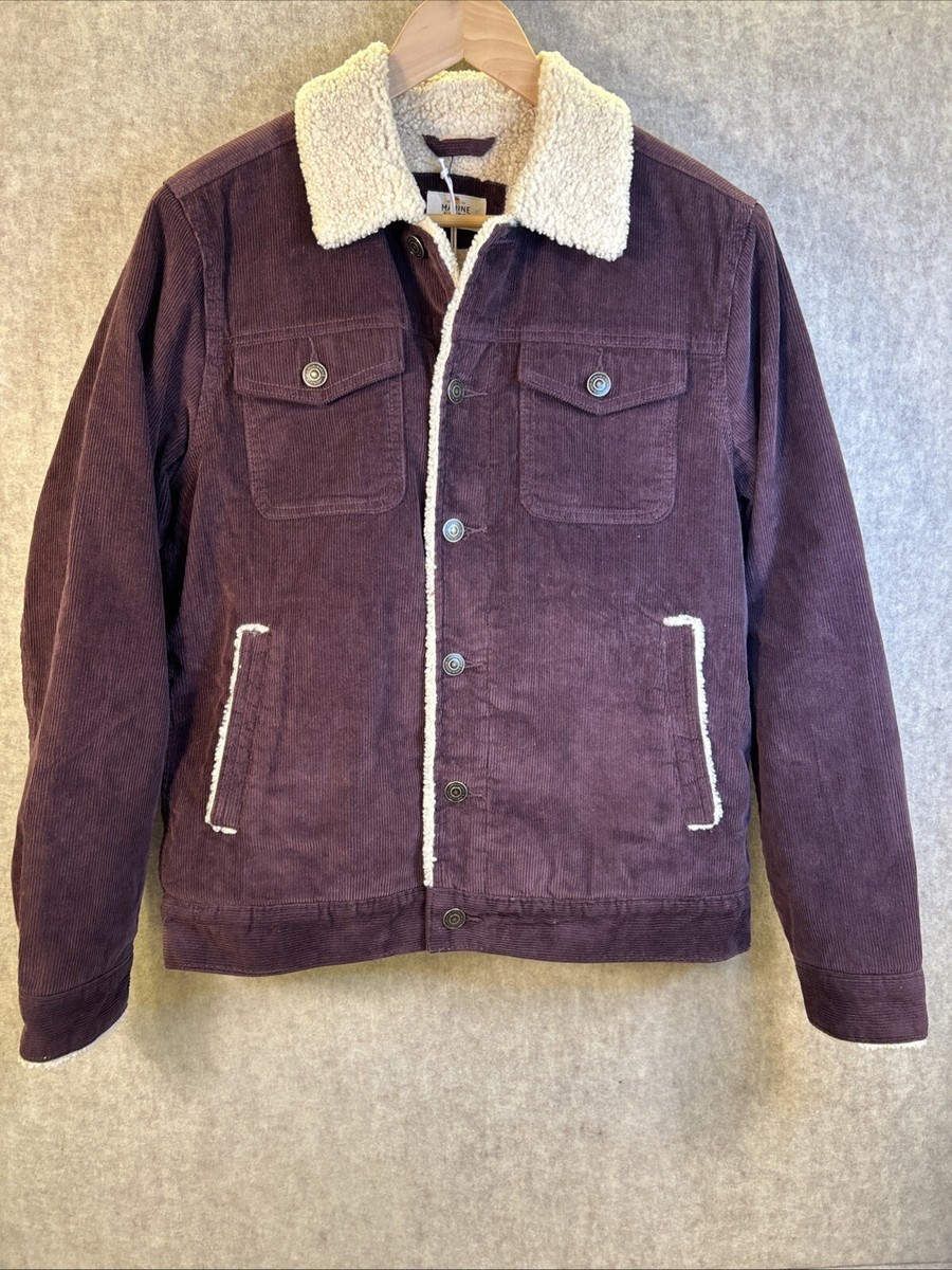 NWT! Marine Layer Boise Corduroy Trucker Jacket In Fudge Men's Small
