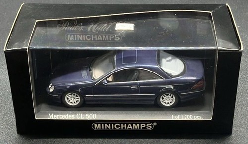 Minichamps 1/43 Mercedes Benz CL Coupe 1999 Dark Blue Metallic 430038021 - Picture 3 of 4
