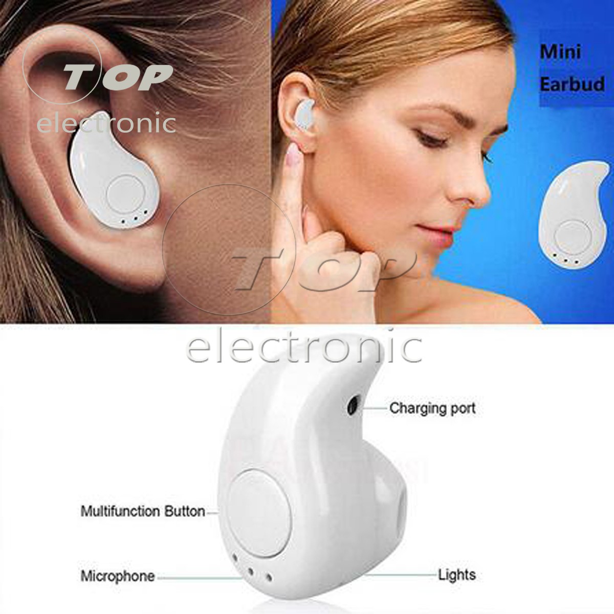 Mini S530 Holes Wireless Micro Bluetooth Headset Stereo Headset Earpiece