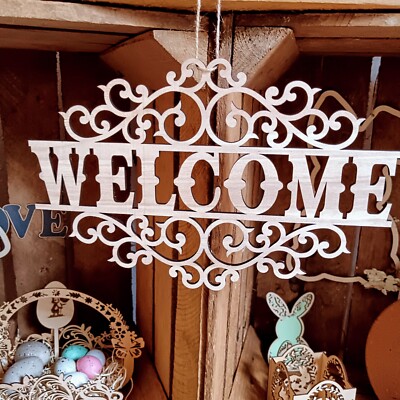 Welcome Schild gelasert