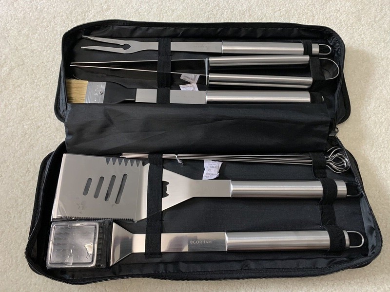 GREAT PRICE!!!! Stainless Steel 11 Piece Outdoor Grilling BBQ Tool Set With Case