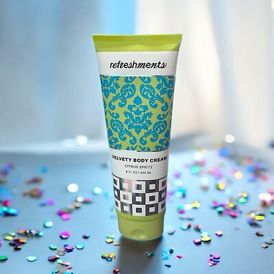 REFRESHMENTS VELVETY BODY CREAM CITRUS SPRITZ 8 Oz New Without Box