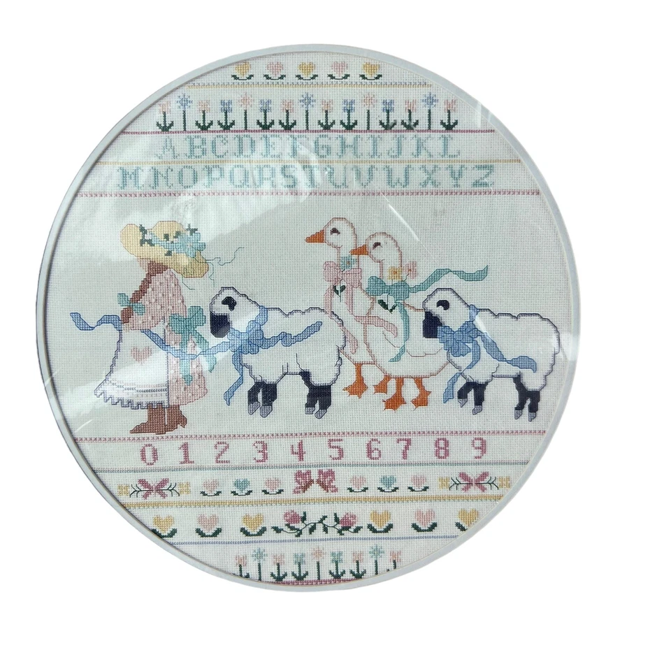 Golden Bee Country Girl Animales Contados Punto de Cruz Kit 16" Muestreador 60282 Nuevo Foto 3 de 4