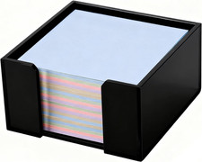 Black Acrylic Sticky Note Holder, 3X3 Crystal Clear Notepad Holder with Anti-Sli