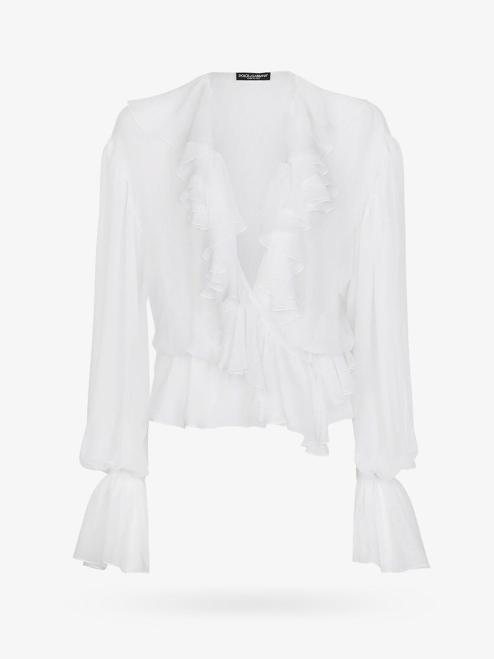 DOLCE&GABBANA Silk shirt with rouches New & Authentic