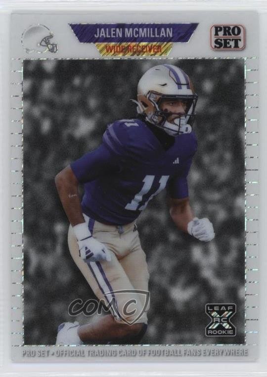 2024 Leaf Metal Collective White Shimmer /2 Jalen McMillan Rookie RC 13u1