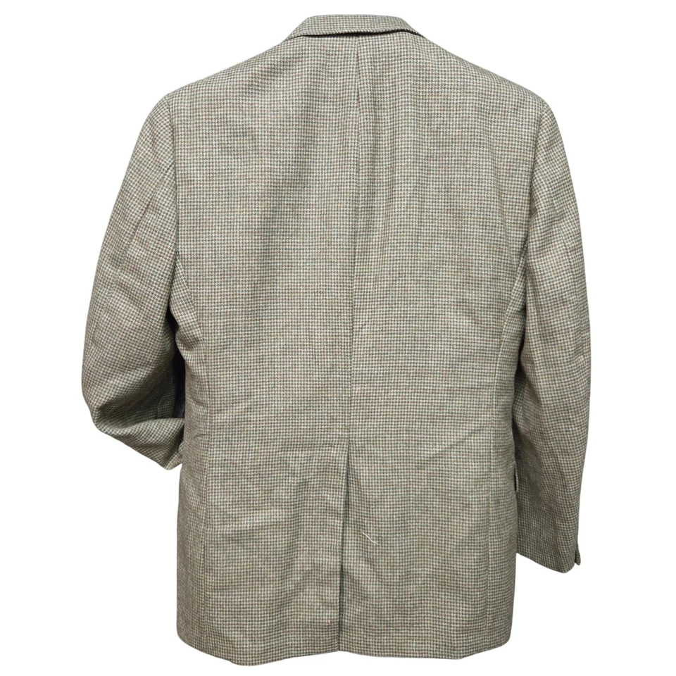 Vintage 60s 70s 3 Piece Suit Mens 42R 32W Wool Houndstooth Dark Academia Trad - Image 2 of 4