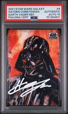 2021 Star Wars Galaxy #9 Hayden Christensen Darth Vader Refractor PSA AUTO 10 RC